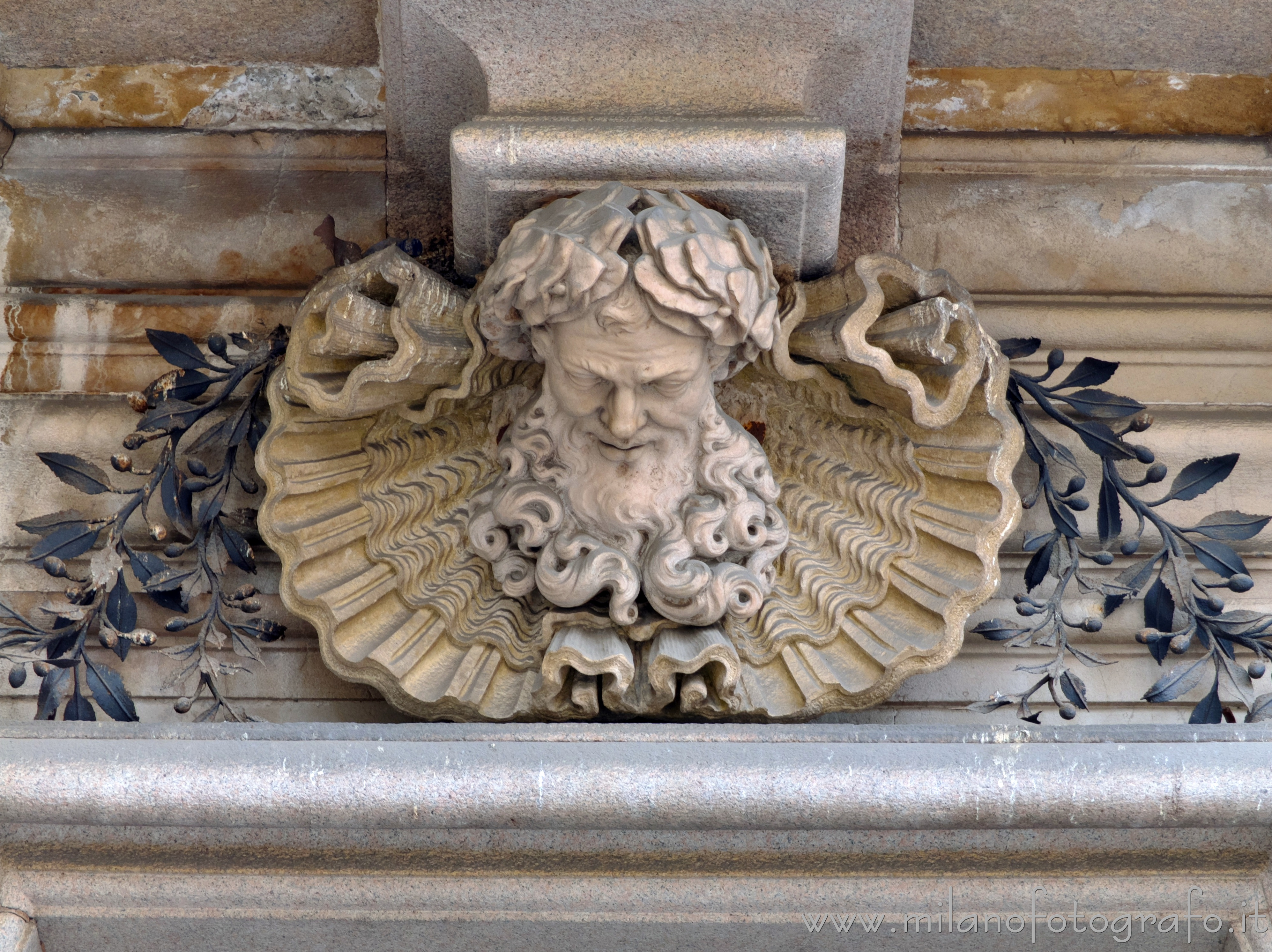 Milan (Italy) - Detail of the entrance portal of Trivulzio Palace